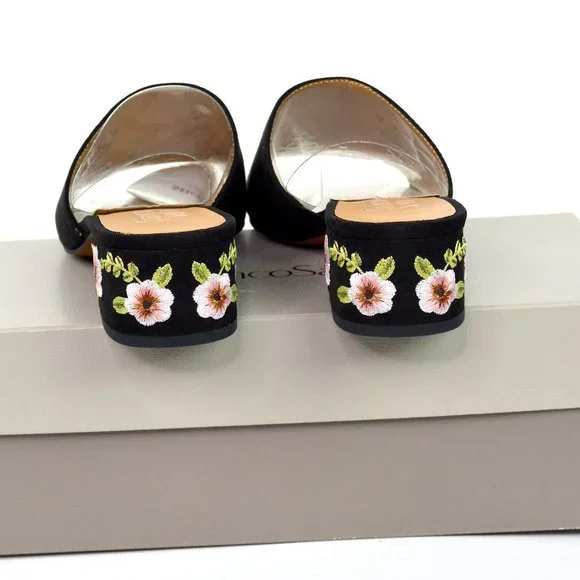 NWT FRANCO SARTO  EMROIDERED TEMPEST MULES 7M , 10M - Picture 3 of 4